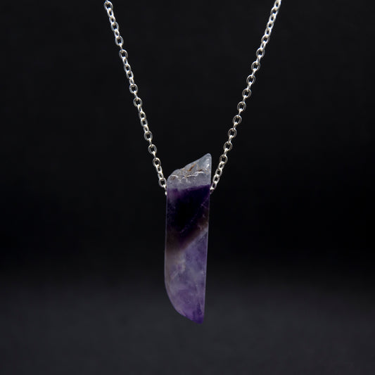 Amethyst Crystal Necklace | Amethyst Chain Necklace | Soulehe