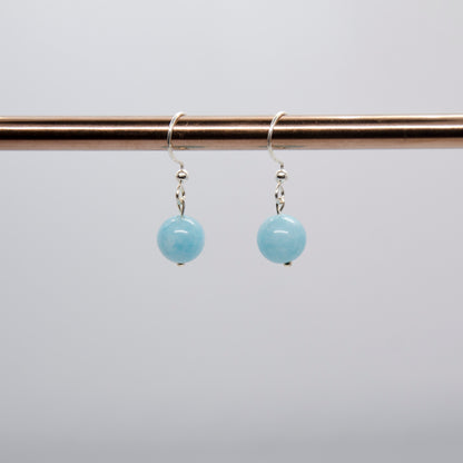 Earrings - Aquamarine & 925 Silver
