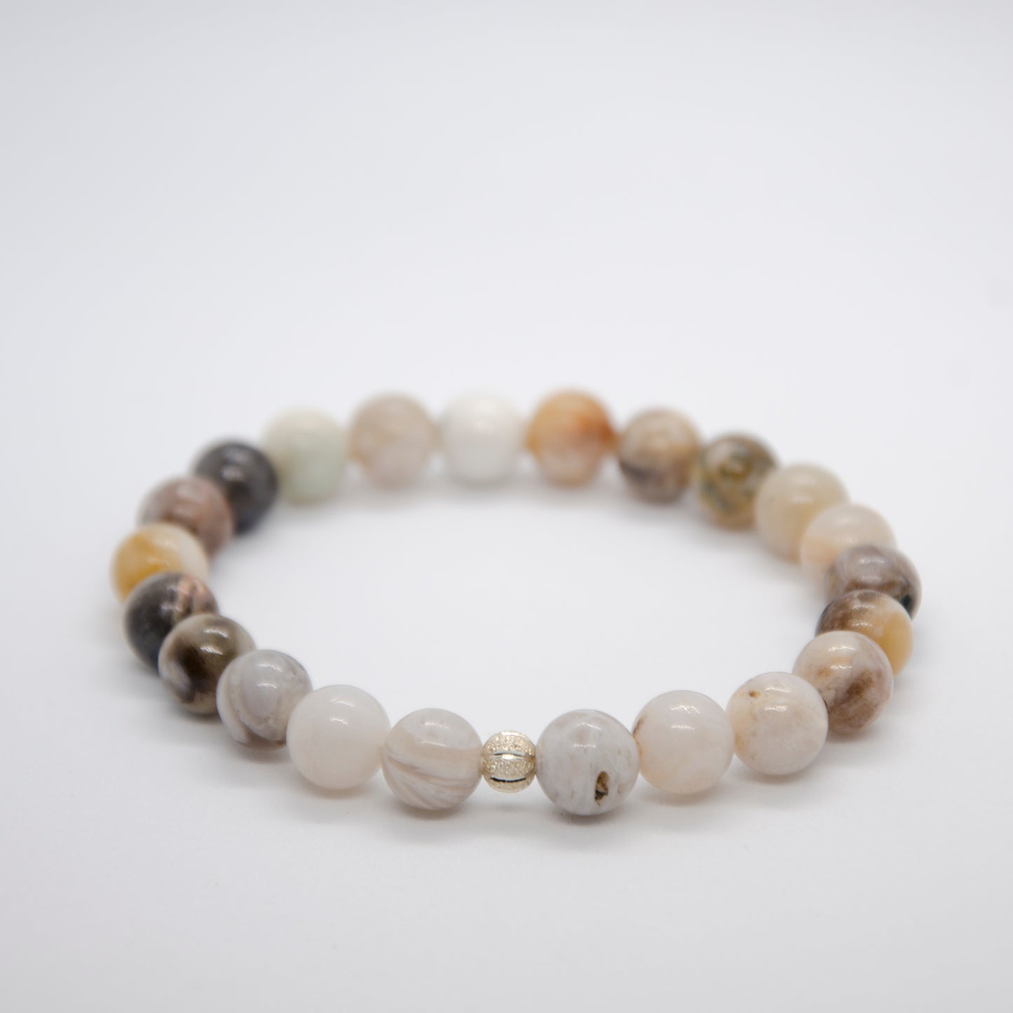 Bracelet - Bamboo Agate & 925 Silver