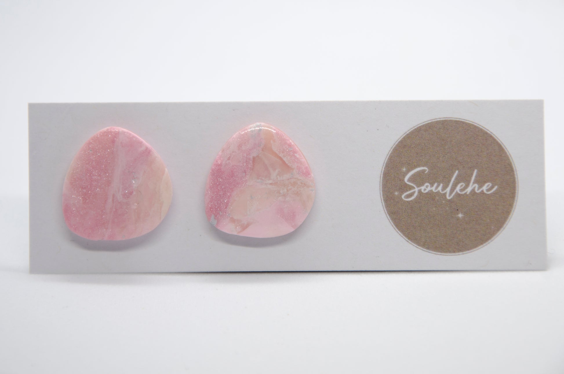 Barbie Sparkle Stud | Polymer Clay & Stainless Steel Earrings | Soulehe