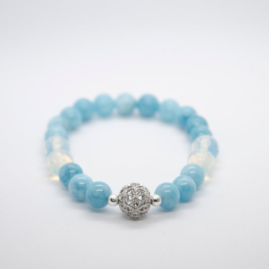 Bracelet - Aquamarine & Moonstone