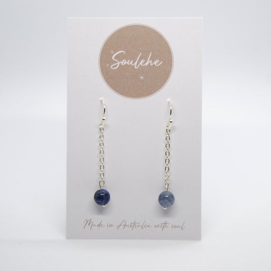 Blue Sodalite and 925 Silver