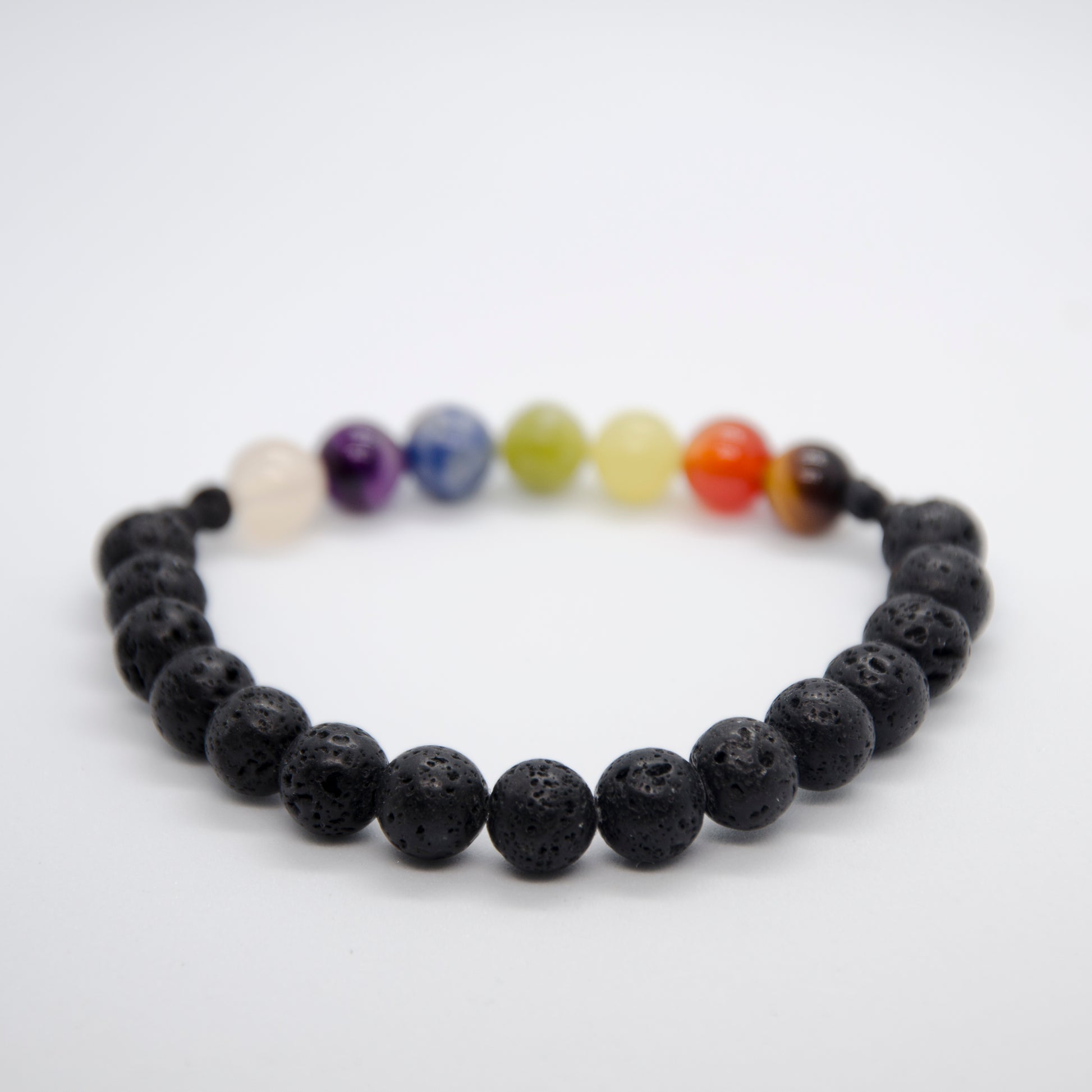  Bracelet - Lava & Chakra Stones