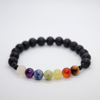 Chakra • Bracelet • Lava & Chakra Stones Bracelet | Soulehe