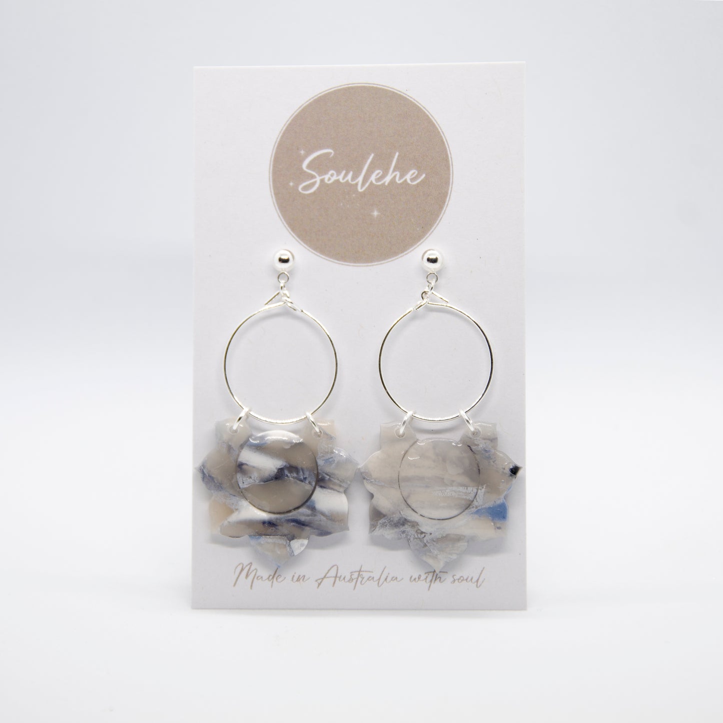 Glaucous • Earrings • Polymer Clay & 925 Silver