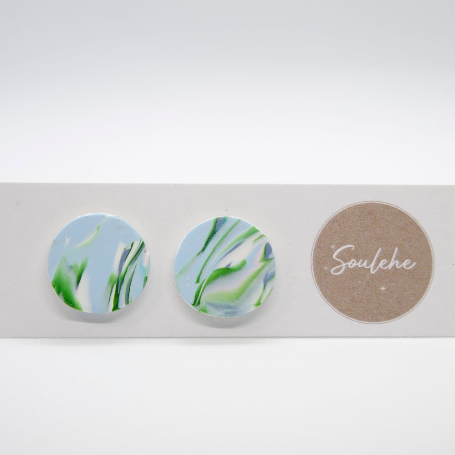 Color Stud • Earrings • Polymer Clay & 925 Silver