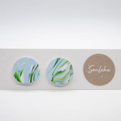 Color Stud • Earrings • Polymer Clay & 925 Silver