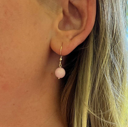 Strawberry Quartz Earrings | Rose Pearl Earrings | Soulehe