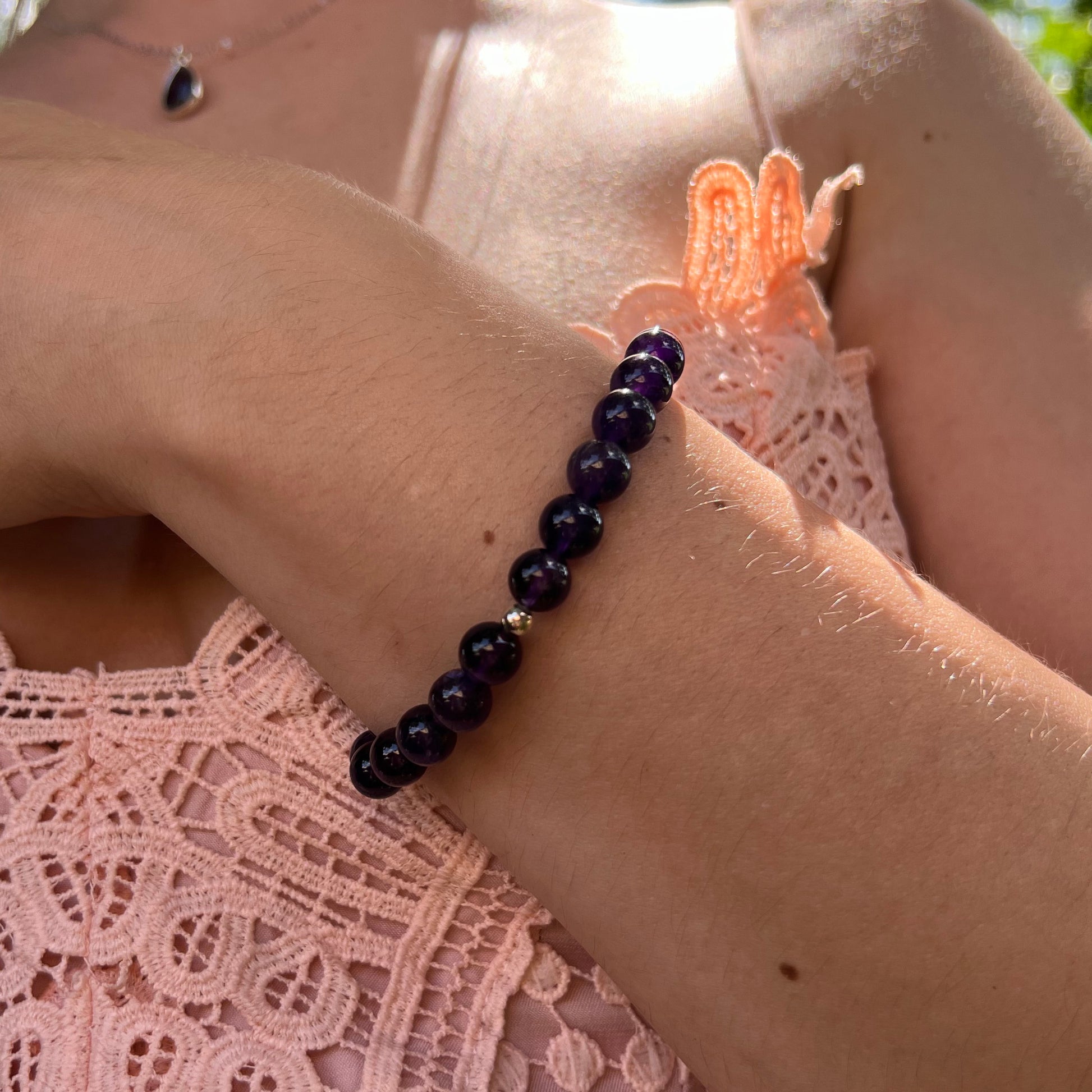 Amethyst Stone Bracelet | Purple Amethyst Bracelet | Soulehe