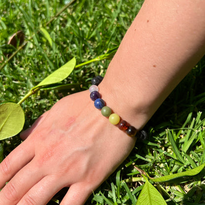 Chakra • Bracelet • Lava & Chakra Stones Bracelet | Soulehe