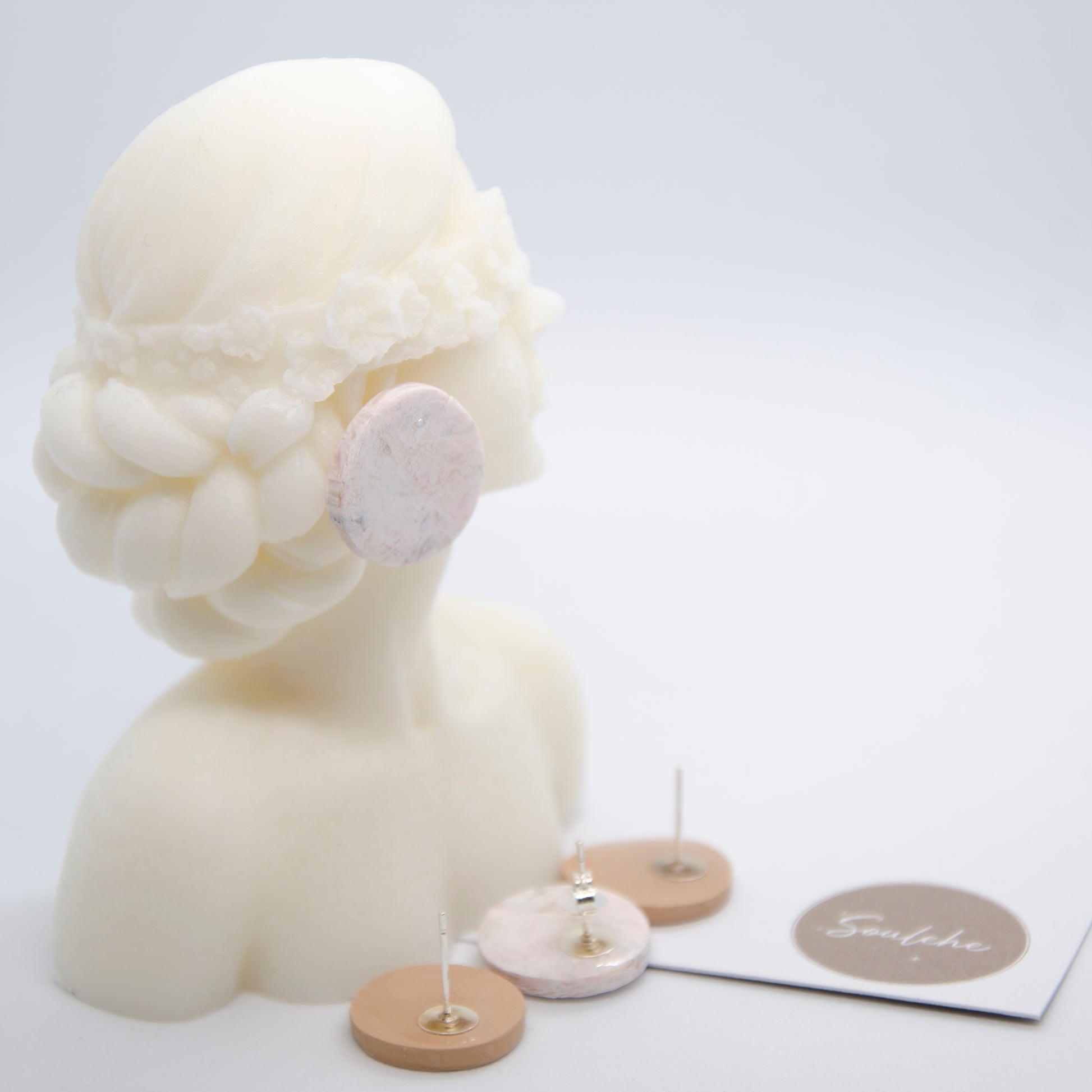 Beach x Dinner • Polymer Clay & 925 Silver Plated Earring | Soulehe
