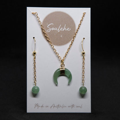 Green Moon Necklace 
