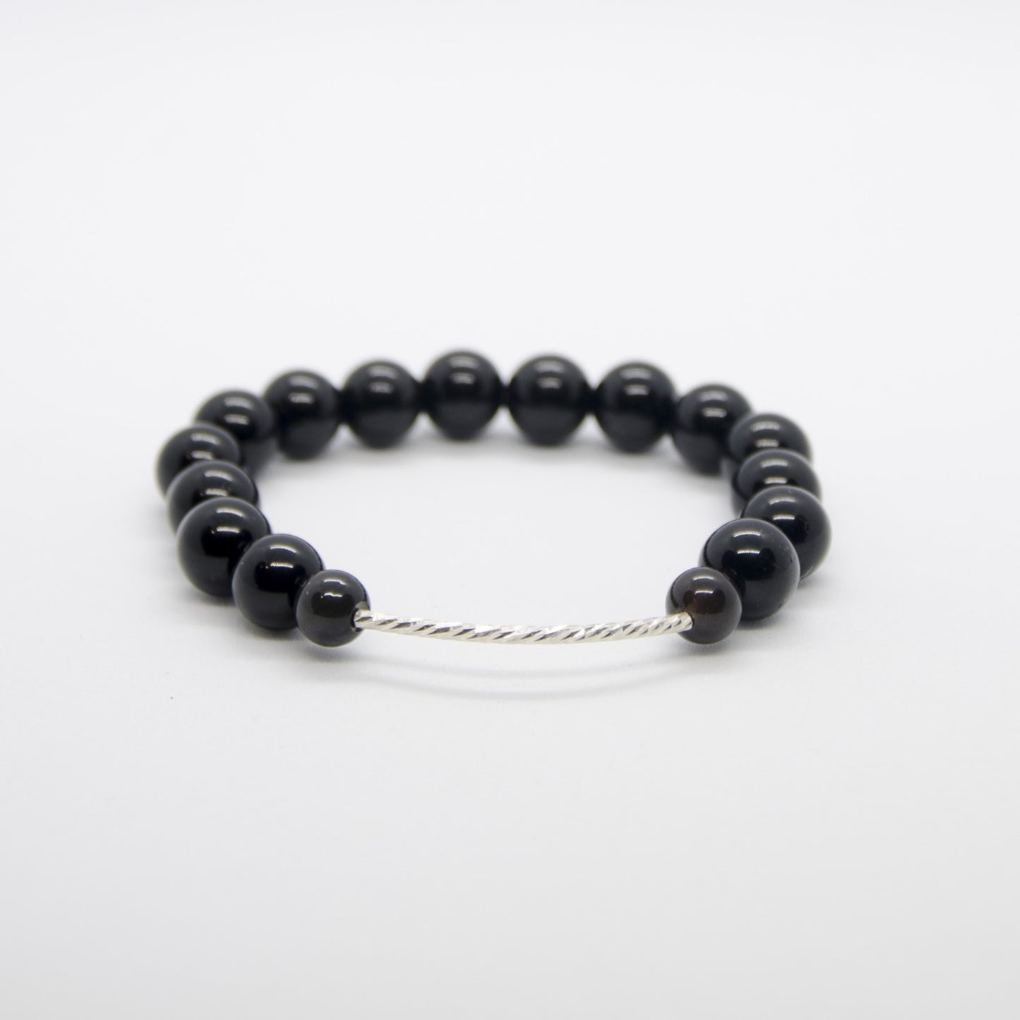 Silver Obsidian Bracelet 