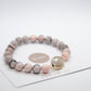 Bracelet - Pink Zebra & Grey Agate