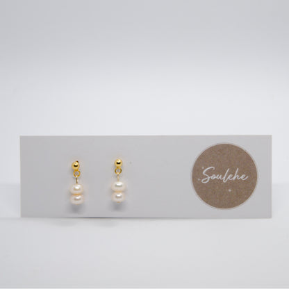 Earrings - Pearl & 18K Gold