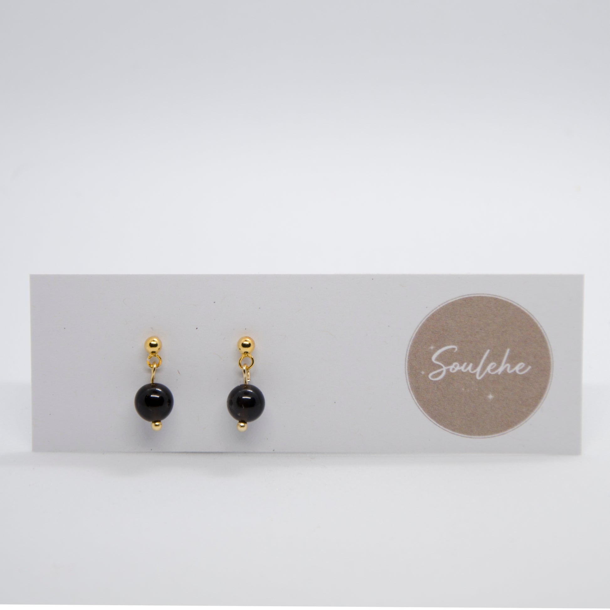 Silver Obsidian Earrings