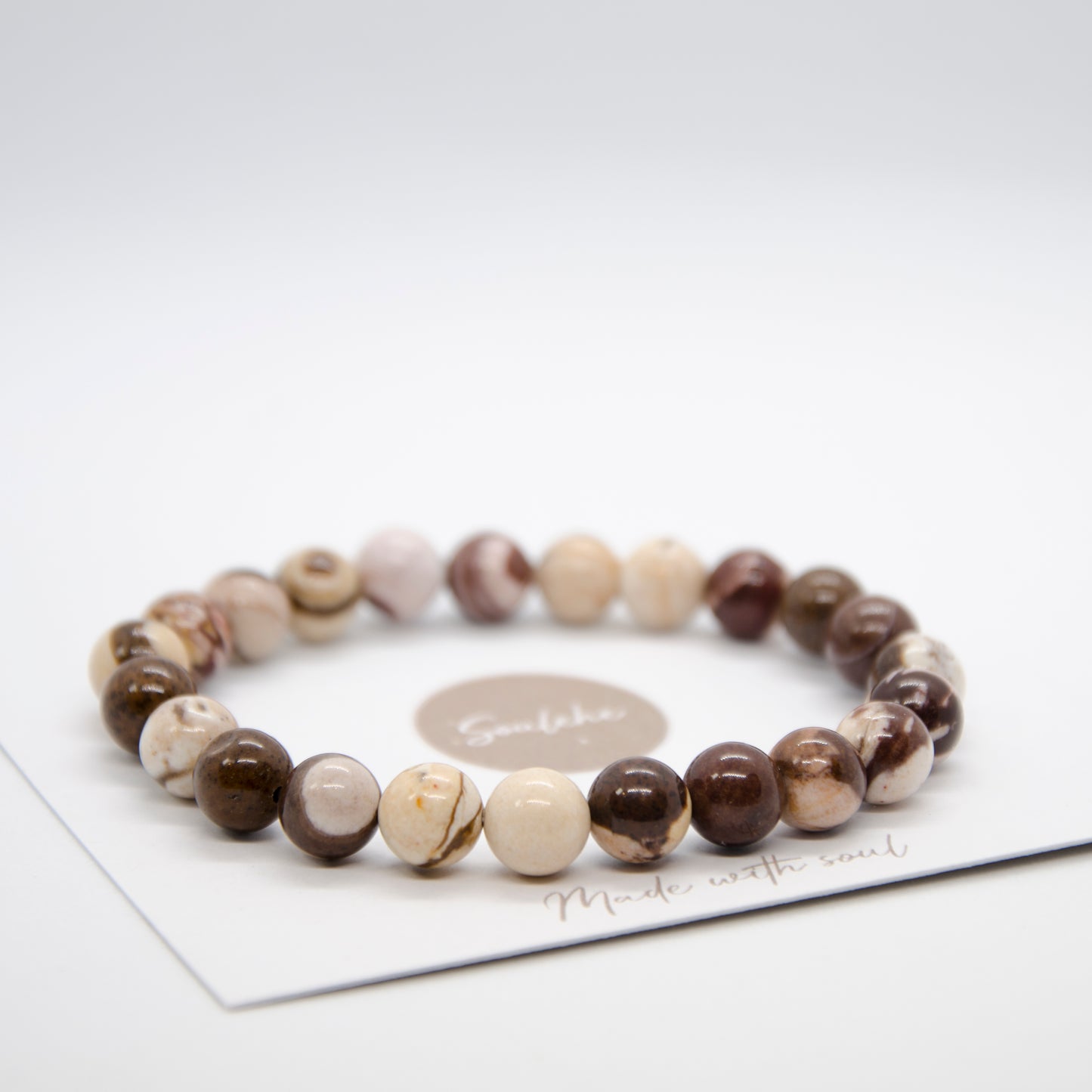 Zebra Jasper Bracelet | Zebra Stone Bracelet | Soulehe