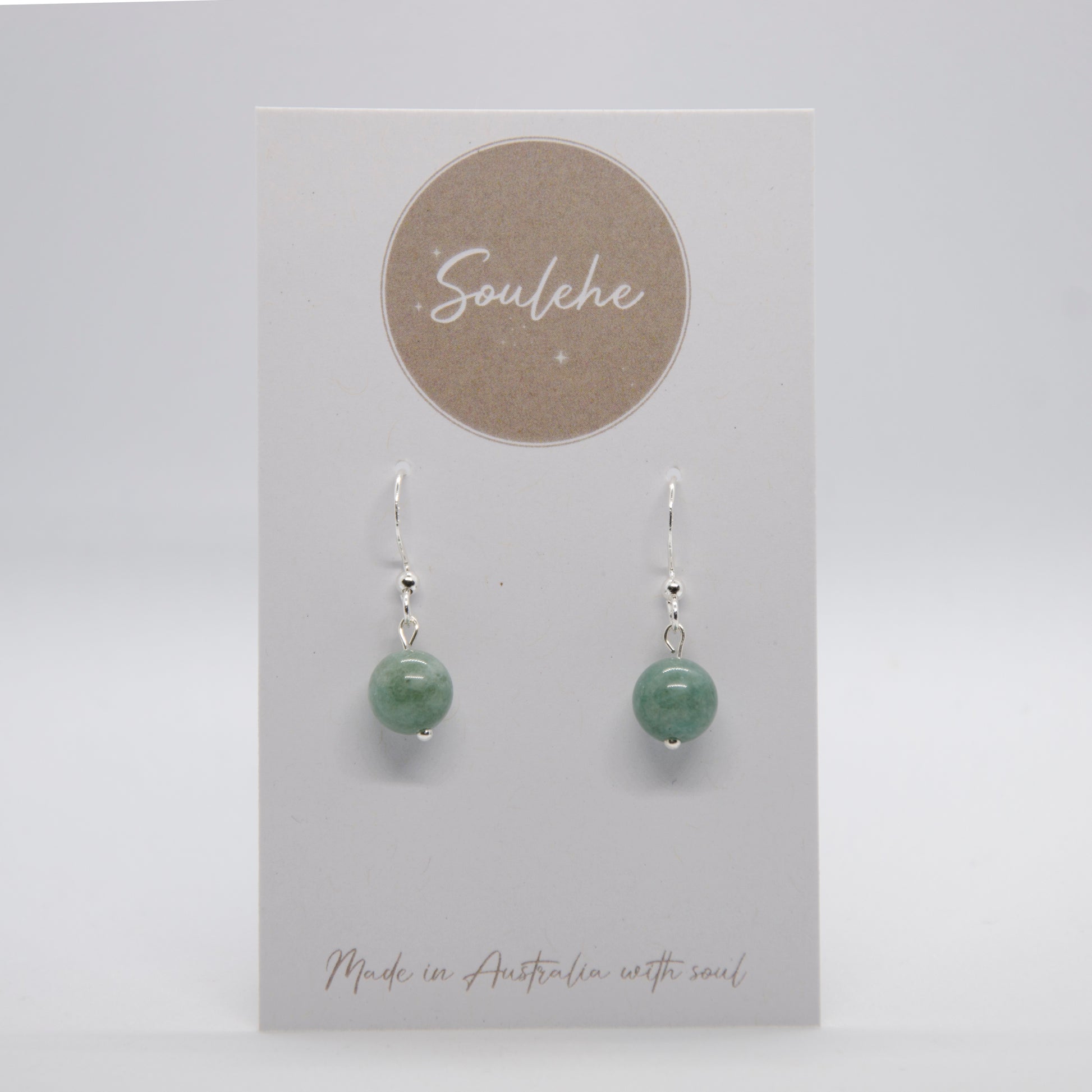 Jade Drop Earrings | Jade Stone Earrings | Soulehe